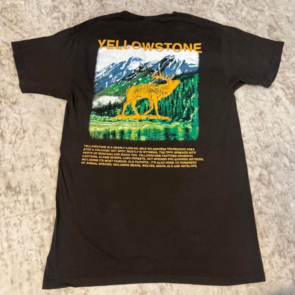 YELLOWSTONE Men's Brown Graphic T-shirt